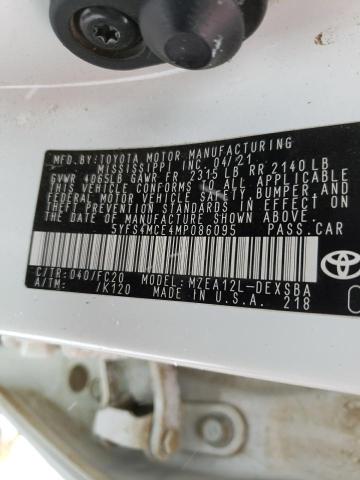 2021 TOYOTA COROLLA SE 5YFS4MCE4MP086095
