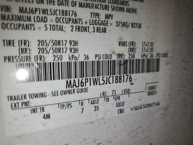 2018 FORD ECOSPORT T - MAJ6P1WL5JC188176