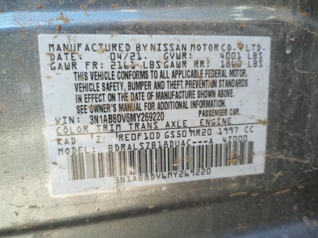 2021 NISSAN SENTRA SR 3N1AB8DV6MY269220