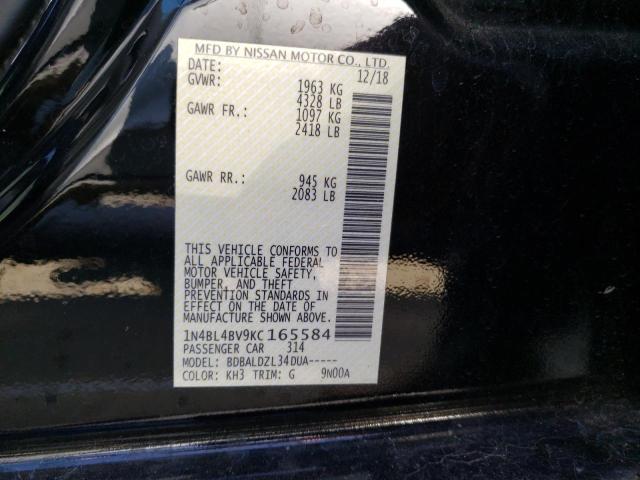 1N4BL4BV9KC165584 Nissan ALTIMA S