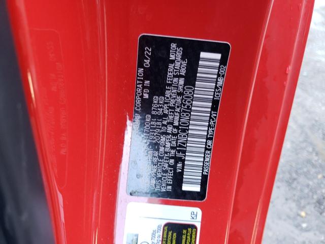 2022 TOYOTA GR 86 JF1ZNBC10N8756080