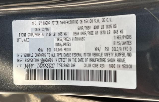 2016 MAZDA 3 TOURING - 3MZBM1L7XGM293907