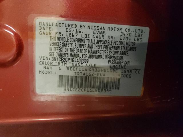 2016 NISSAN VERSA NOTE - 3N1CE2CP1GL402399