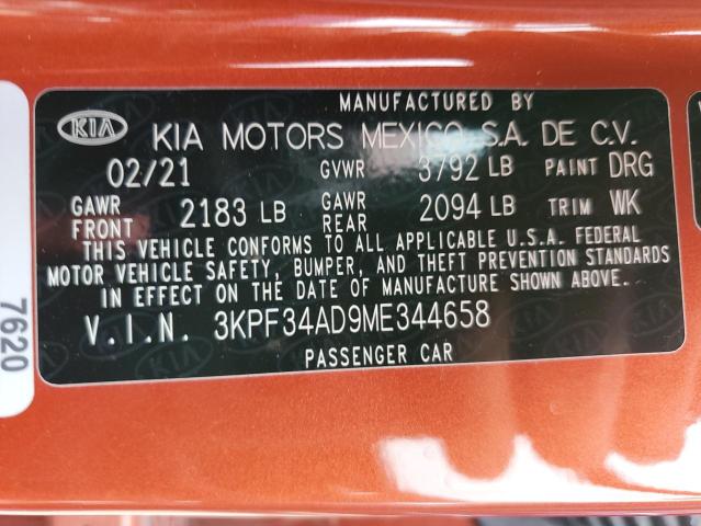 2021 KIA FORTE GT L - 3KPF34AD9ME344658