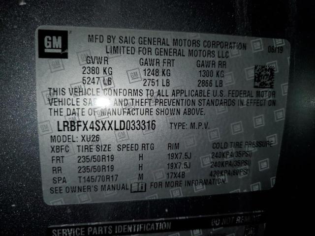 2020 BUICK ENVISION P - LRBFX4SXXLD033316