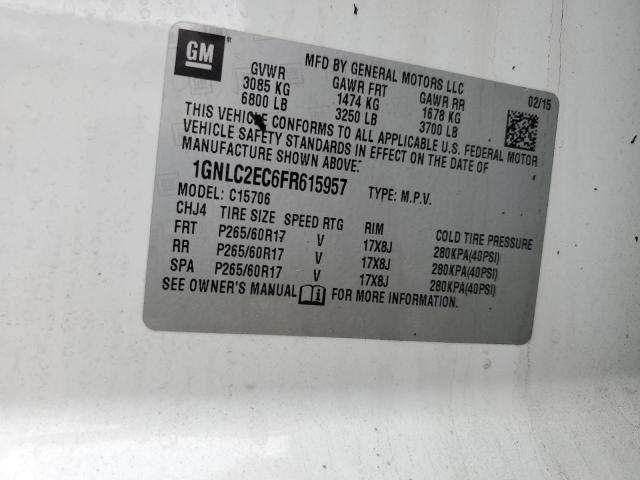 2015 CHEVROLET TAHOE POLI - 1GNLC2EC6FR615957