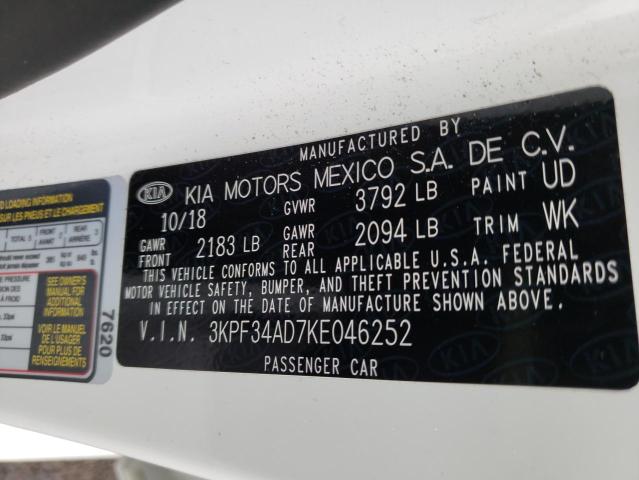 2019 KIA FORTE GT L - 3KPF34AD7KE046252