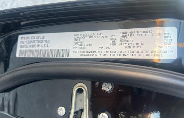2021 RAM 1500 CLASS 1C6RR6TT9MS517501