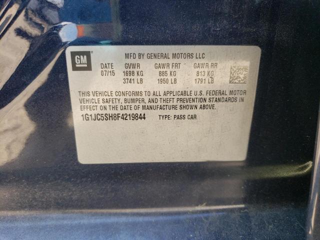 2015 CHEVROLET SONIC LT - 1G1JC5SH8F4219844