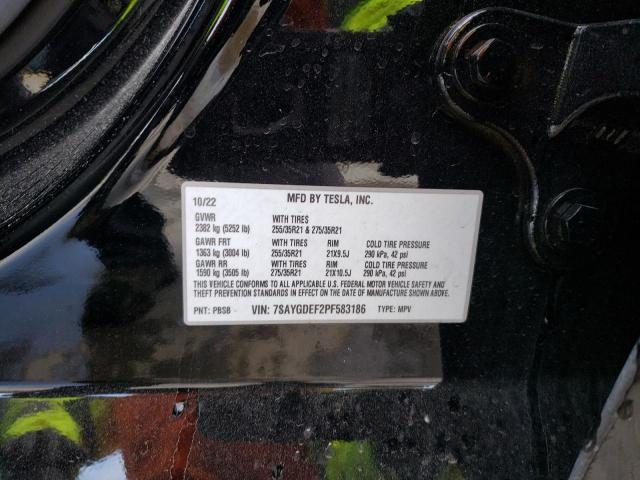 7SAYGDEF2PF583186 Tesla Model Y
