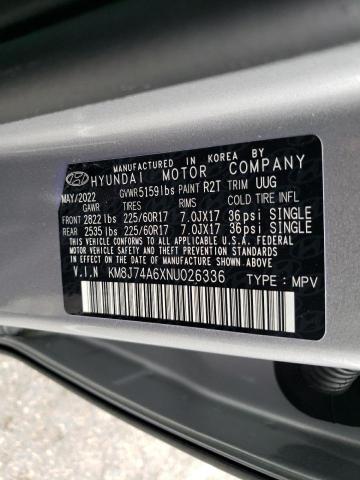 2022 HYUNDAI NEXO BLUE - KM8J74A6XNU026336