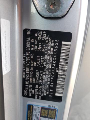 2019 KIA SORENTO L - 5XYPG4A34KG445655