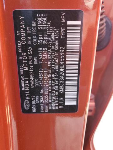 2017 HYUNDAI TUCSON LIM KM8J33A20HU455492
