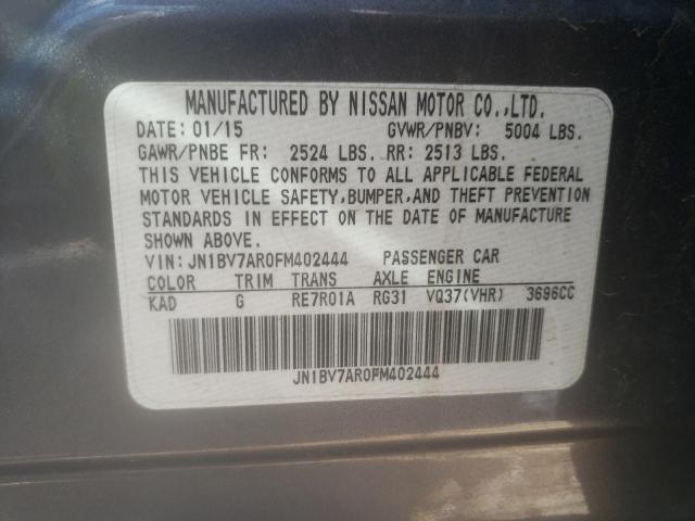 2015 INFINITI Q50 BASE JN1BV7AR0FM402444
