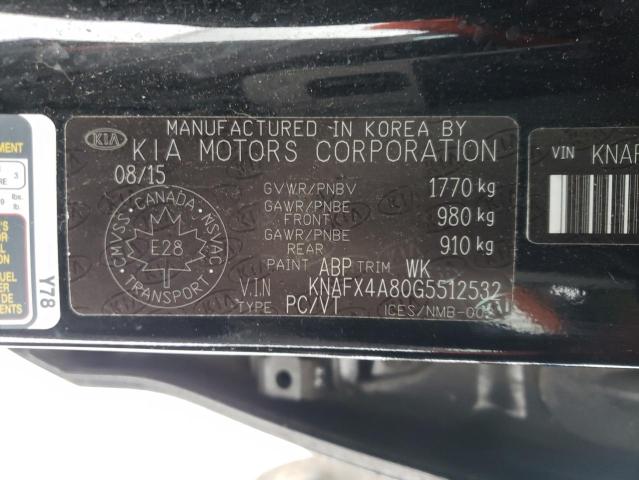 KNAFX4A80G5512532 KIA FORTE EX