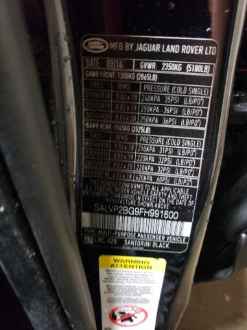 SALVP2BG9FH991600 Land Rover RANGEROVER