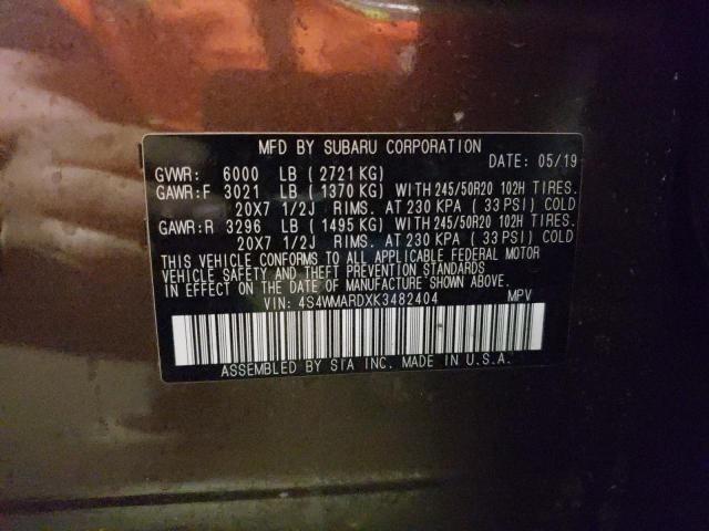 4S4WMARDXK3482404 Subaru Ascent Touring