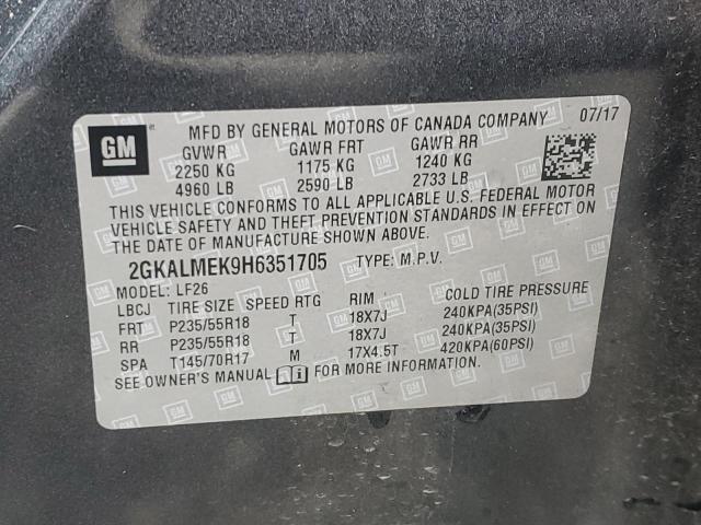 2GKALMEK9H6351705 GMC Terrain Sle
