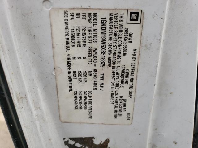 1GKDM19W6XB518829 GMC Safari Xt