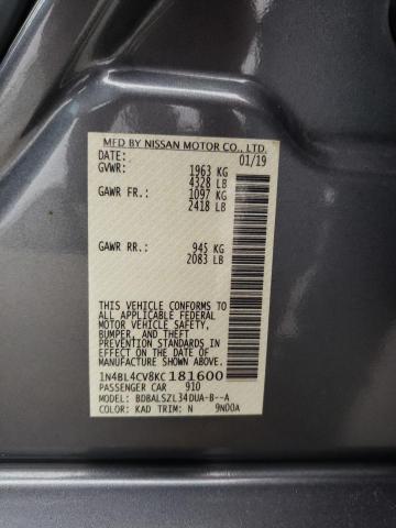 1N4BL4CV8KC181600 Nissan ALTIMA SR