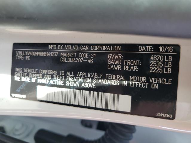 2017 VOLVO S60 PLATIN - LYV402HM6HB141237