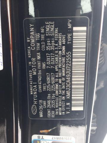 KM8J3CA49JU722555 Hyundai TUCSON SEL