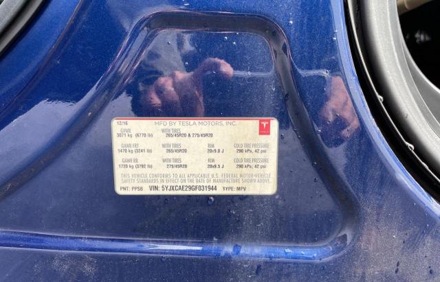 5YJXCAE29GF031944 Tesla MODEL X