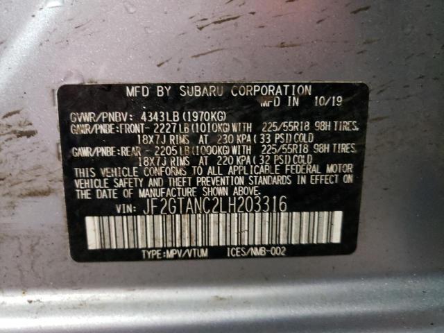 2020 SUBARU CROSSTREK - JF2GTANC2LH203316