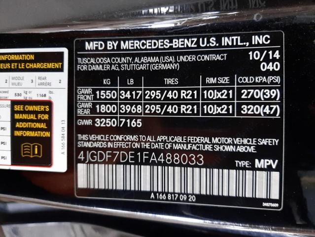 4JGDF7DE1FA488033 Mercedes-Benz Gl 550 4matic