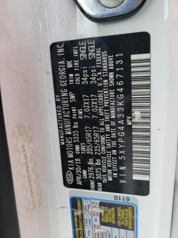 5XYPG4A33KG467131 KIA SORENTO L