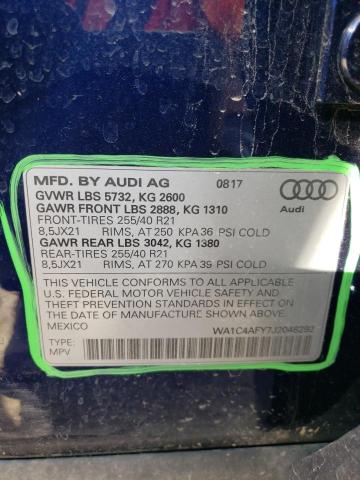2018 AUDI SQ5 PRESTI WA1C4AFY7J2048292