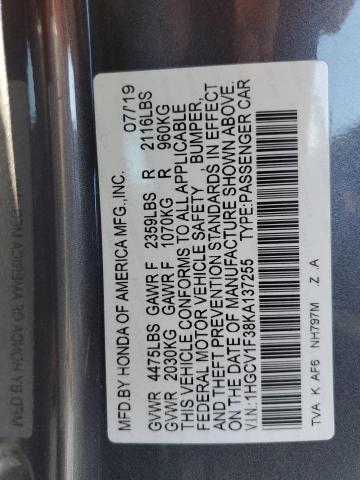 2019 HONDA ACCORD SPO - 1HGCV1F38KA137255