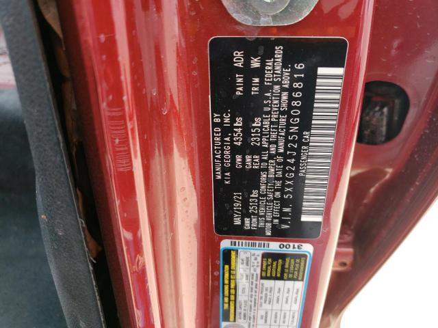 2022 KIA K5 LX - 5XXG24J25NG086816