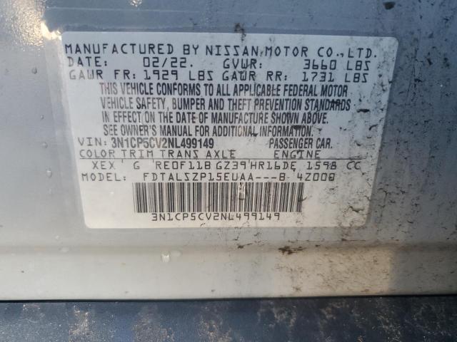 2022 NISSAN KICKS SV - 3N1CP5CV2NL499149