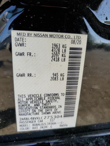 2020 NISSAN ALTIMA S 1N4BL4BVXLC275304