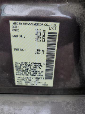 2015 NISSAN ALTIMA 2.5 1N4AL3AP6FC238621