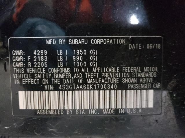 2019 SUBARU IMPREZA - 4S3GTAA60K1700340