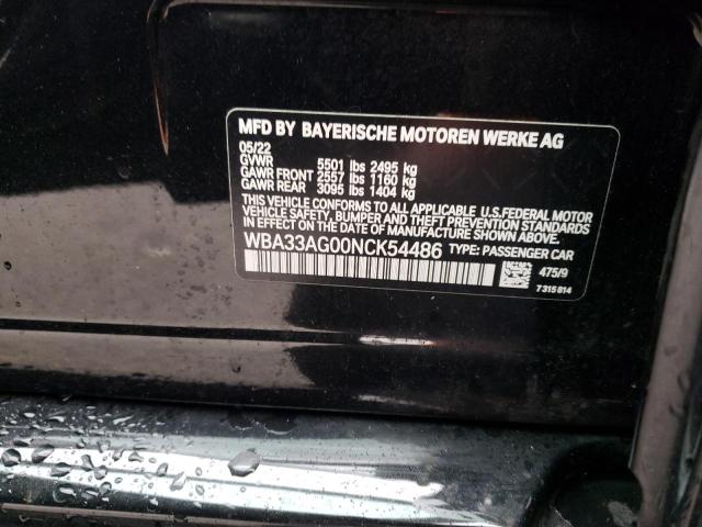 2022 BMW 530XE WBA33AG00NCK54486