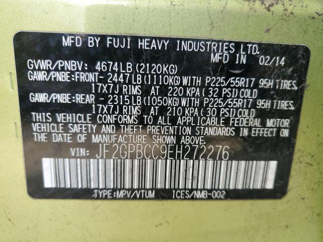 JF2GPBCC9EH272276 Subaru Xv Crosstrek 2.0i Hybrid