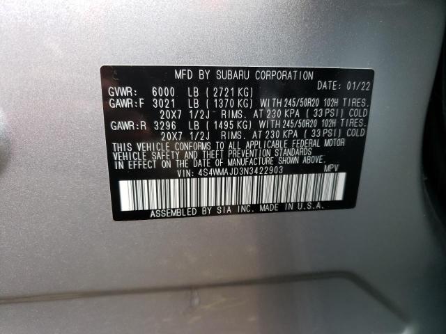 2022 SUBARU ASCENT ONY 4S4WMAJD3N3422903