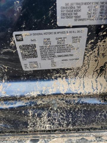 2021 CHEVROLET SILVERADO 3GCUYHEL5MG395791