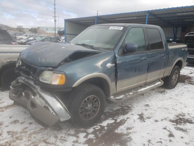 Salvage cars for sale from Copart Colorado Springs, CO: 2001 Ford F150 Supercrew