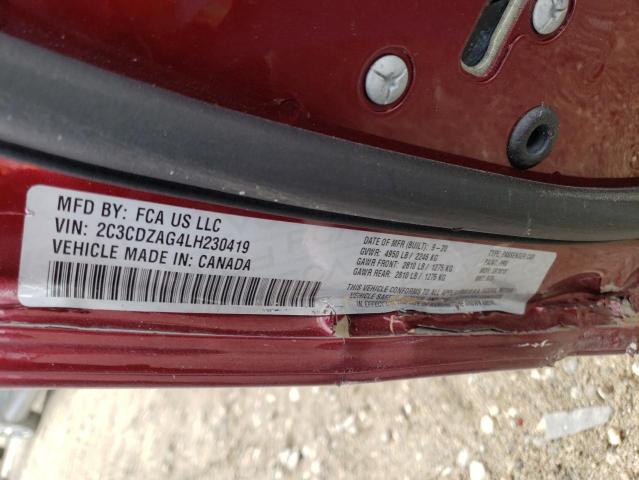 2020 DODGE CHALLENGER - 2C3CDZAG4LH230419