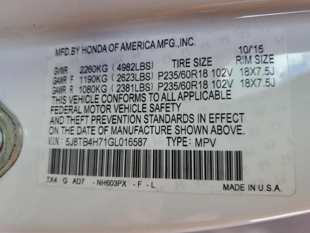 2016 ACURA RDX ADVANC - 5J8TB4H71GL016587