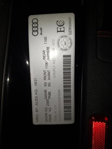 2021 AUDI S4 PRESTIG WAUC4AF43MA063396