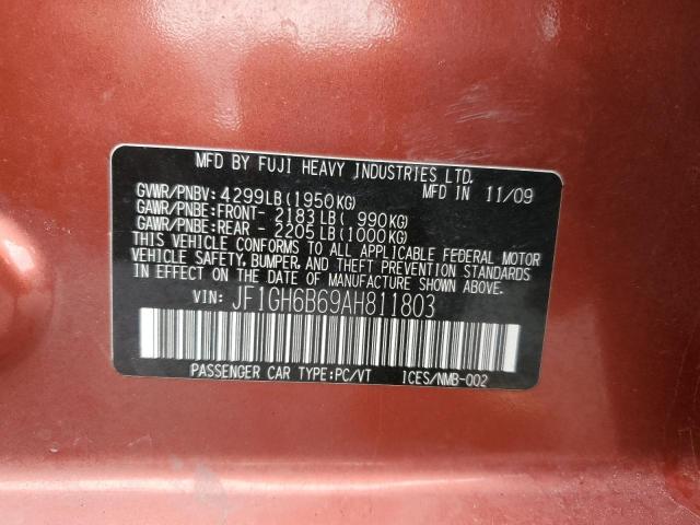 JF1GH6B69AH811803 Subaru Impreza 2.5i Premium