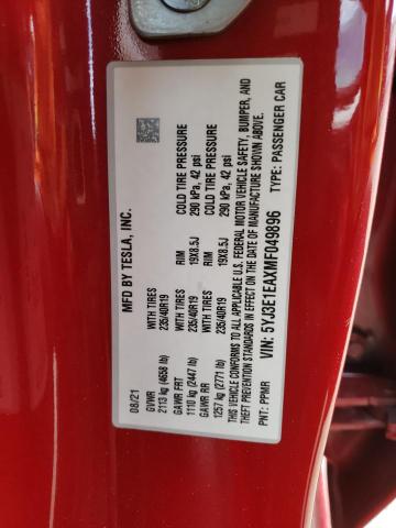 5YJ3E1EAXMF049896 Tesla MODEL 3