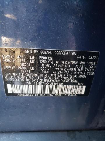 2021 SUBARU OUTBACK LI - 4S4BTANC4M3196095