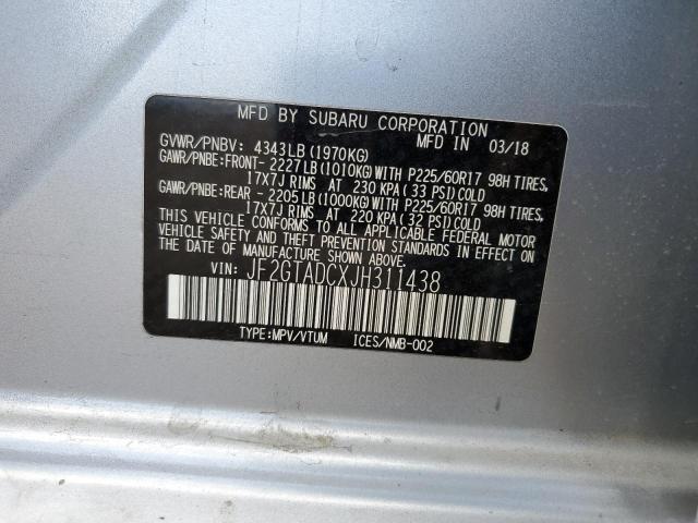 JF2GTADCXJH311438 Subaru Crosstrek Premium