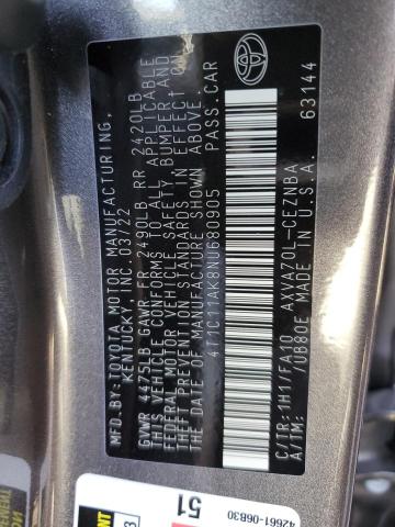2022 TOYOTA CAMRY LE 4T1C11AK8NU680905